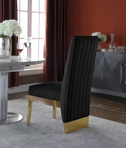 Porsha Velvet Sillas Doradas Comedor