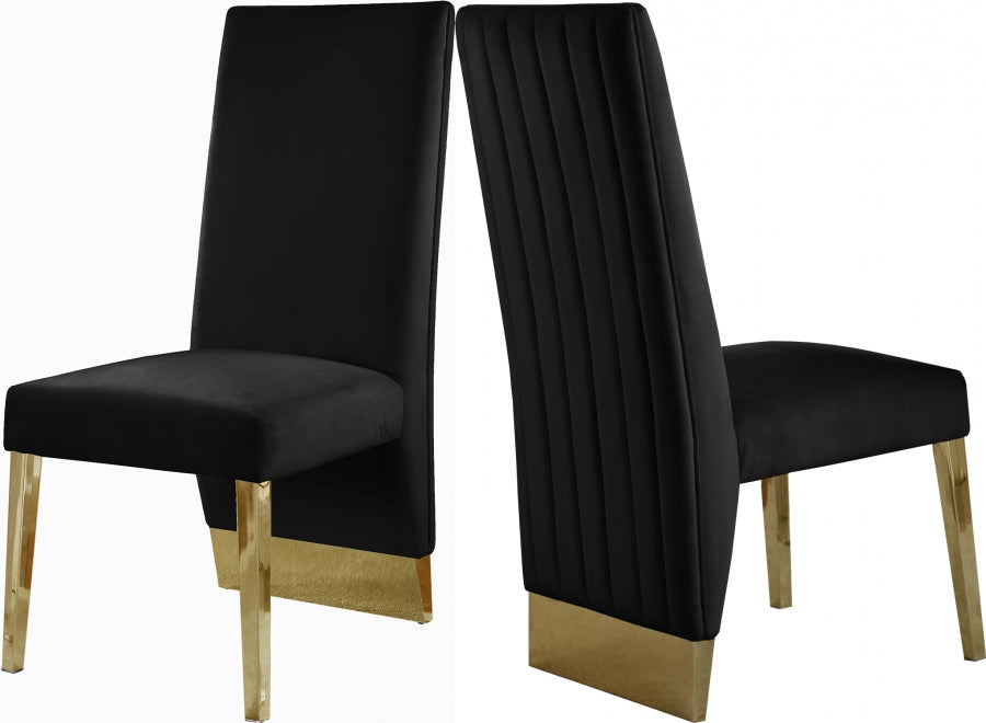 Porsha Velvet Sillas Doradas Comedor